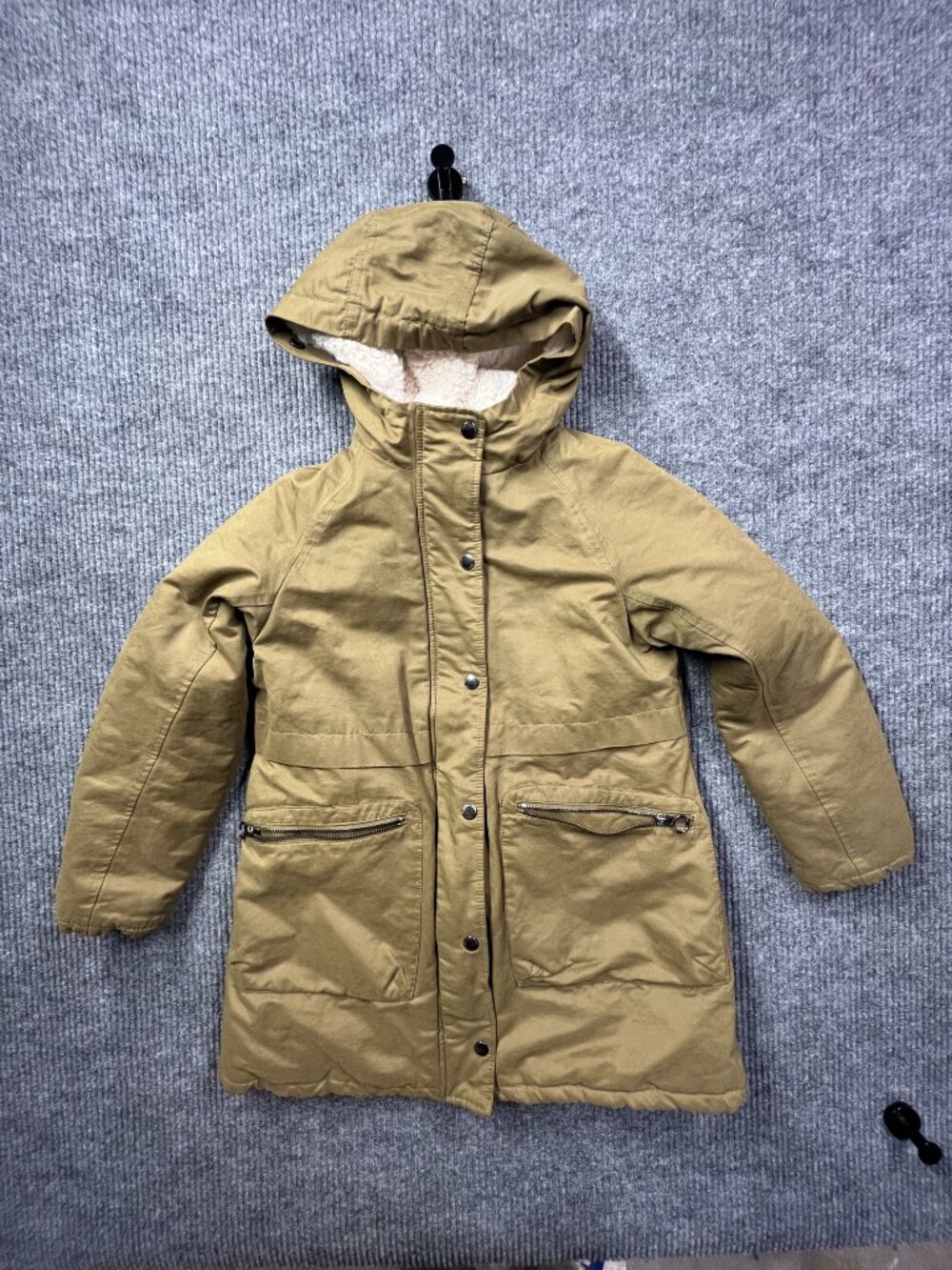 Zara Kids Girls Outerwear Hooded Winter Coat Khaki/Brown size11-12